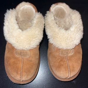 UGG Coquette Chestnut Suede Sheepskin Slippers Shoe 5125 Women’s US Size 8